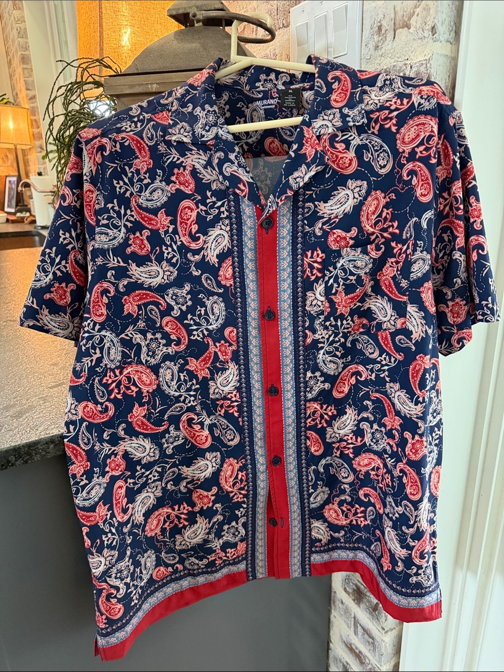 Men’s MURANO  swimwear shirt short sleeve SZ XL